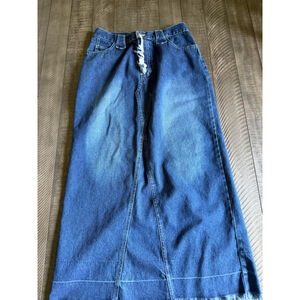 Women's DETAILS Denim Maxi Skirt Size 8 Blue